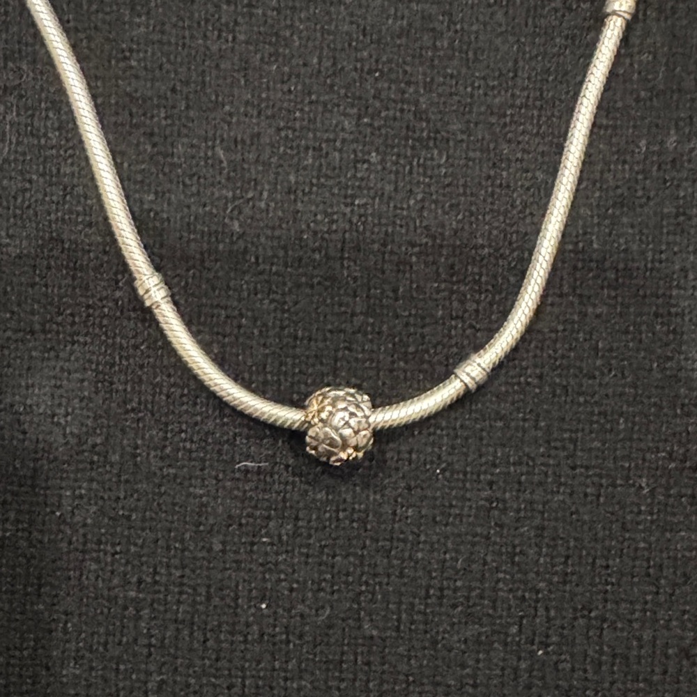 Pandora clover cluster charm with 14k gold and silver